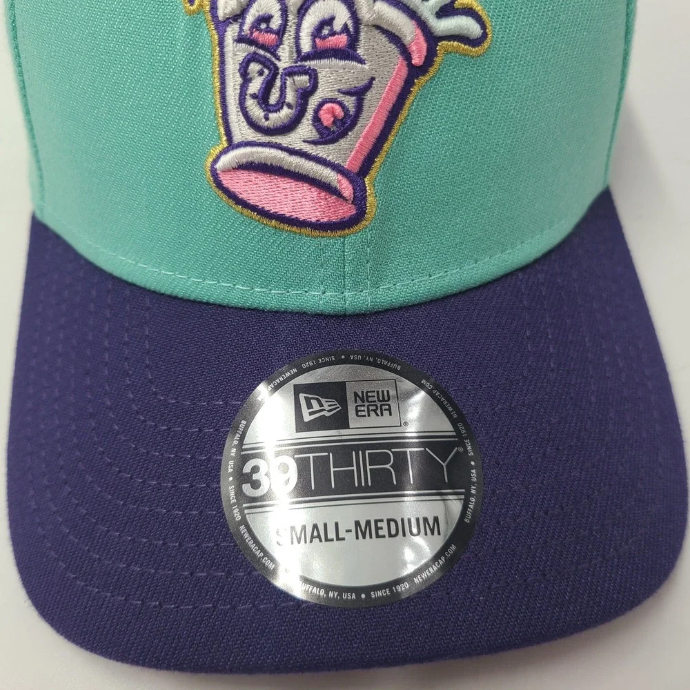 Louisville Bats Hat Fitted S-M New Era 39Thirty Teal Derby City Mint Juleps MiLB